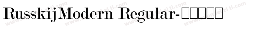 RusskijModern Regular字体转换
